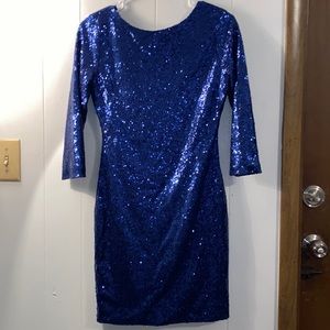 NWT Gianni Bini navy sequins dress small